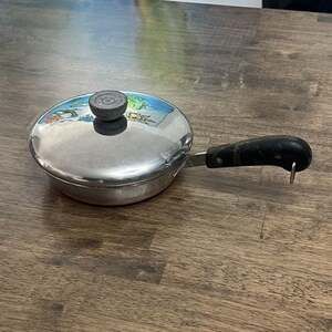 Vintage pre 68 Revere Ware Skillet Size 7 Inch Copper Clad Stainless Steel With